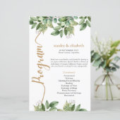 Rustieke Botanische Groene & Gouden Bladgroen Brui (Staand voorkant)