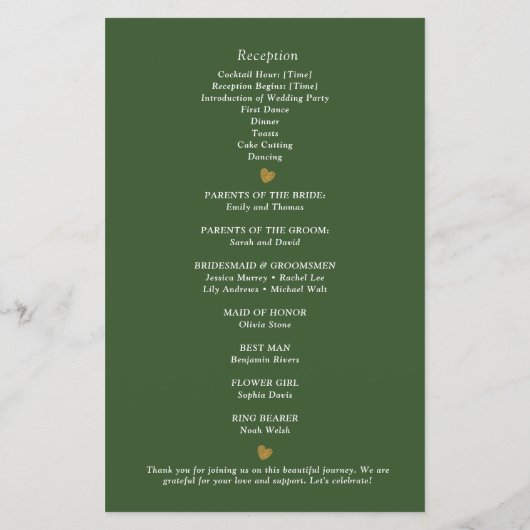 Rustieke Botanische Groene & Gouden Bladgroen Brui (Achterkant)