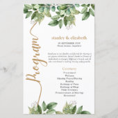 Rustieke Botanische Groene & Gouden Bladgroen Brui (Voorkant)