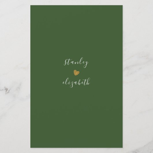 Rustieke Botanische Groene & Gouden Bladgroen Brui (Achterkant)