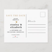 Rustieke Botanische Groene & Gouden Bladgroen Brui Aankondigingskaart (Achterkant)