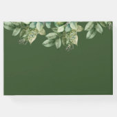Rustieke Botanische Groene & Gouden Bladgroen Brui Gastenboek (Achterkant)