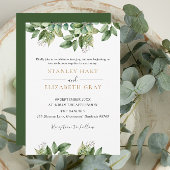 Rustieke Botanische Groene & Gouden Bladgroen Brui Kaart