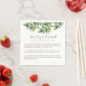 Rustieke Botanische Groene & Gouden Bladgroen Brui Servet (Insitu)