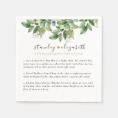 Rustieke Botanische Groene & Gouden Bladgroen Brui Servet (Voorkant)