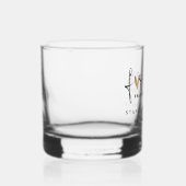 Rustieke Botanische Groene & Gouden Bladgroen Brui Whisky Glas (Rechts)