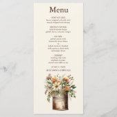 Rustieke Botanische Groene Huwelijk Menu (Voorkant)