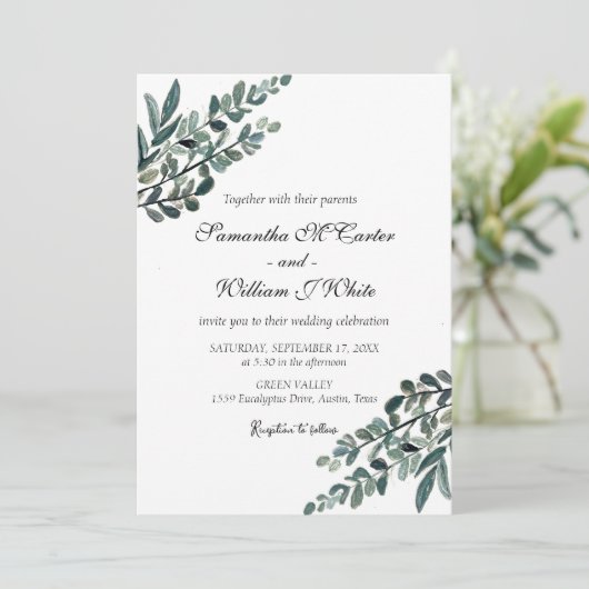 Rustieke botanische groenvoorziening Eucalyptus Kaart (Staand voorkant)