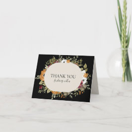 Rustieke botanische herfst bloemstuk horizontaal m bedankkaart