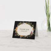 Rustieke botanische herfst bloemstuk horizontaal m bedankkaart (Voorkant)