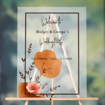 Rustieke Botanische Herfst Lijst bruiloft welkom