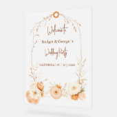 Rustieke Botanische Herfst Lijst bruiloft welkom Acryl Bord (Hoek)