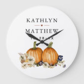 Rustieke Botanische herfst pompoen herfst bruiloft Grote Klok (Voorkant)