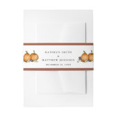 Rustieke Botanische herfst pompoen herfst bruiloft Uitnodigingen Wikkel (Voorkant Voorbeeld)