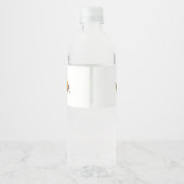 Rustieke Botanische herfst pompoen herfst bruiloft Waterfles Etiket (Achterkant)