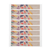 Rustieke Botanische Herfst Thema Retour Adreslabel (Vel)