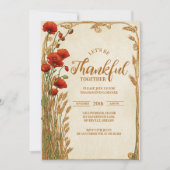 Rustieke Botanische Herfstbijeenkomst Kaart (Voorkant)