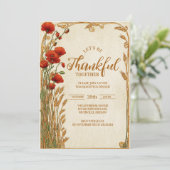 Rustieke Botanische Herfstbijeenkomst Kaart (Staand voorkant)