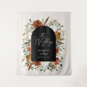 Rustieke botanische huwelijksbegroeting script ter wandkleed (Voorkant)