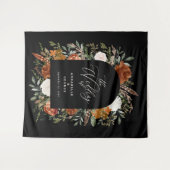 Rustieke botanische huwelijksbegroetingsscript ter wandkleed (Voorkant (horizontaal))