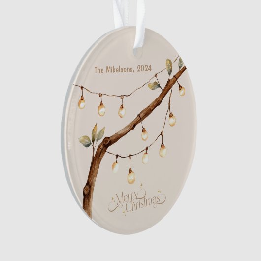 Rustieke Botanische Kerst Ornament (voorkant)