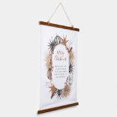 Rustieke botanische kersttapijt hangend wandkleed (Gebogen)