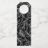 Rustieke Botanische Krans Elegante Trouwmonogram Flessenhanger (Achterkant)