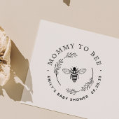 Rustieke Botanische krans Mama to Bee Baby shower Rubberstempel