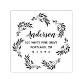 Rustieke Botanische krans retouradres Zelfinktende Stempel (Design)