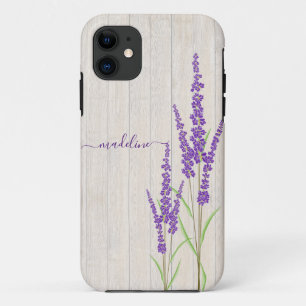 rustieke botanische lavendel Gepersonaliseerd Case-Mate iPhone Case