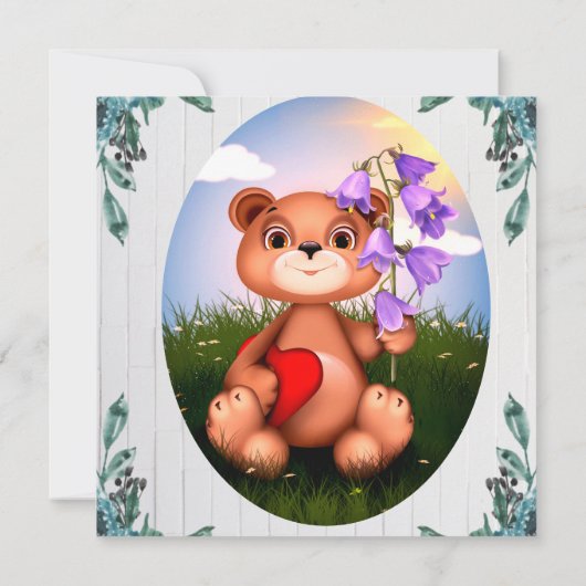 Rustieke botanische monogram aangepaste trouwdag kaart (Achterkant)