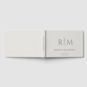 Rustieke Botanische Monogram Bruiloft Gastenboek (Volledig)