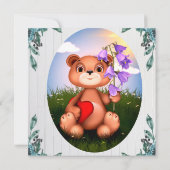 Rustieke Botanische Monogram Huwelijk Met Naam Kaart (Achterkant)