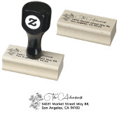 Rustieke botanische naam & leuk fantasierijk retou rubberstempel