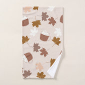 Rustieke Botanische Pompoen Spice Maple Leaf Patro Bad Handdoek (Handdoek)