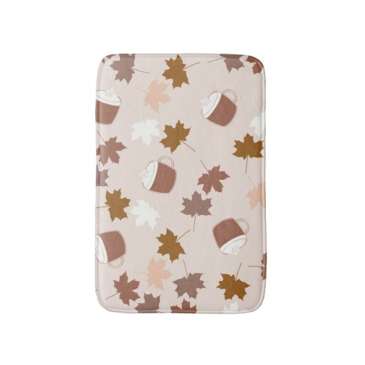 Rustieke Botanische Pompoen Spice Maple Leaf Patro Badmat (Voorkant Verticaal)