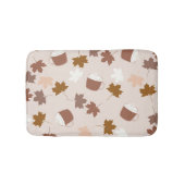 Rustieke Botanische Pompoen Spice Maple Leaf Patro Badmat (Voorkant)