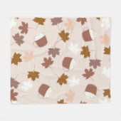 Rustieke Botanische Pompoen Spice Maple Leaf Patro Fleece Deken (Voorkant (Horizontaal))