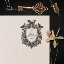 Rustieke botanische schild Ex Libris boekplaat ste
