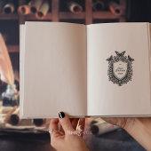 Rustieke botanische schild Ex Libris boekplaat ste Rubberstempel