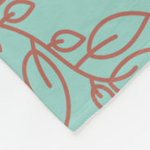 Rustieke botanische strepen fleece deken (Hoek)