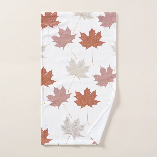 Rustieke Botanische Terracotta esdoorn patroon Bad Handdoek (Handdoek)