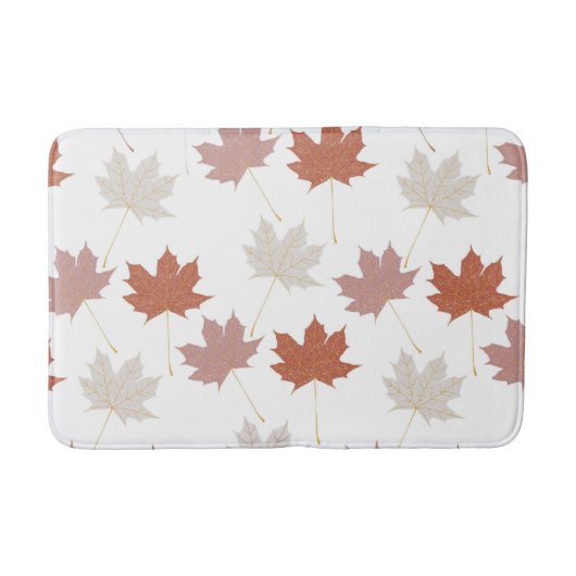 Rustieke Botanische Terracotta esdoorn patroon Badmat (Voorkant)