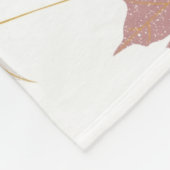 Rustieke Botanische Terracotta esdoorn patroon Fleece Deken (Hoek)