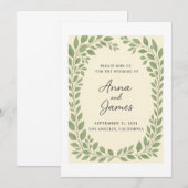 Rustieke botanische trouwkaart – Eucalyptus G Kaart (Voorkant / Achterkant)