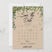 Rustieke Botanische Trouwkaart Save The Date (Voorkant)