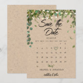 Rustieke Botanische Trouwkaart Save The Date (Voorkant / Achterkant)