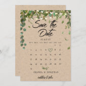 Rustieke Botanische Trouwkaart Save The Date Kaart (Voorkant / Achterkant)