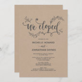 Rustieke & Botanische Uitnodiging Kaart (Voorkant / Achterkant)