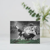 Rustieke Botanische Varen Foto Save the Date Cards Aankondigingskaart (Staand voorkant)
